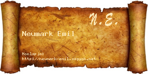Neumark Emil névjegykártya